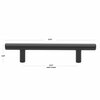 Gliderite Hardware 3-3/4 in. Center to Center Matte Black Solid Steel Bar Pull - 5001-96-MB 5001-96-MB-1